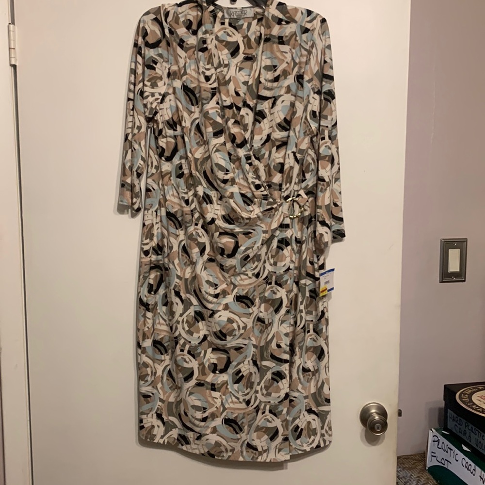 Kasper Faux Wrap Dress